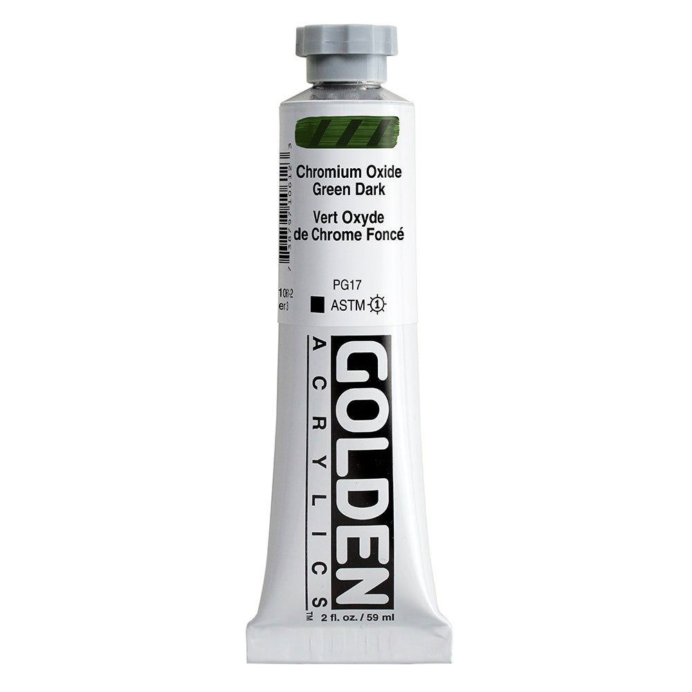 Peinture acrylique Golden Heavy Body, vert oxyde de chrome foncé, 59 ml