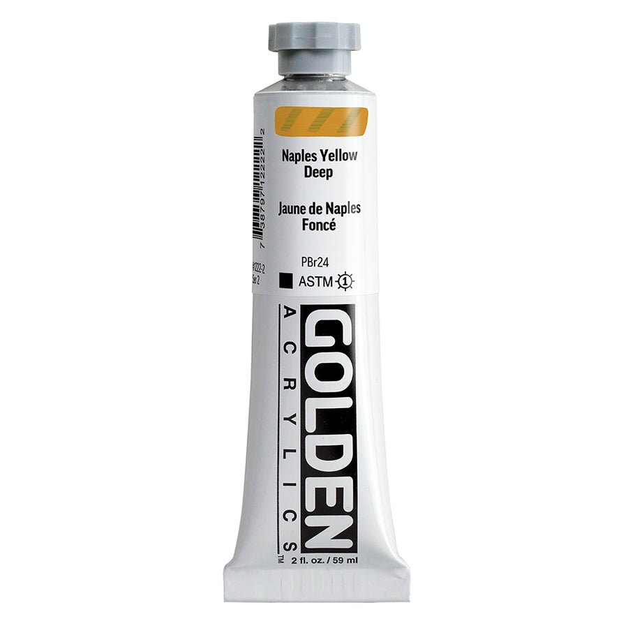 Golden Heavy Body Acrylfarbe Neapelgelb Dunkel 59 ml