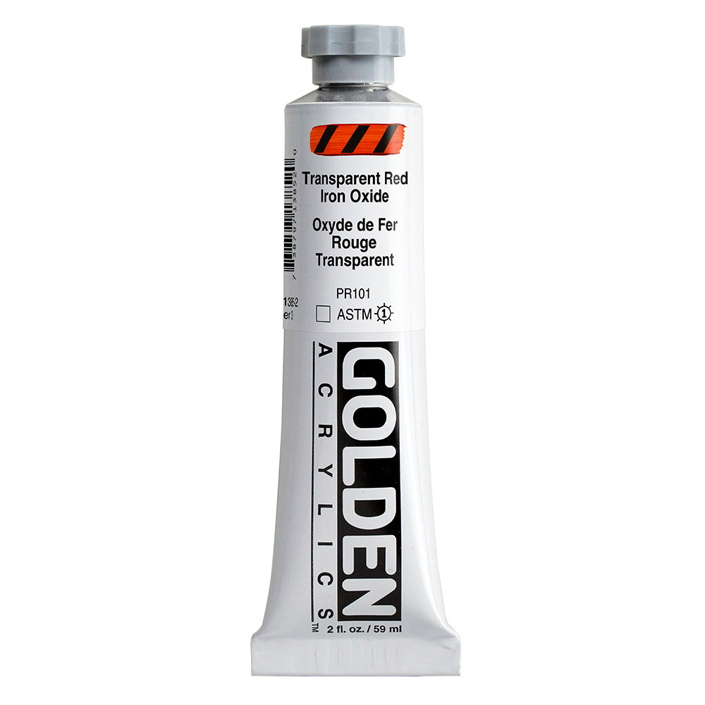 Golden Heavy Body Acrylfarbe Eisenoxidrot Transparent 59 ml