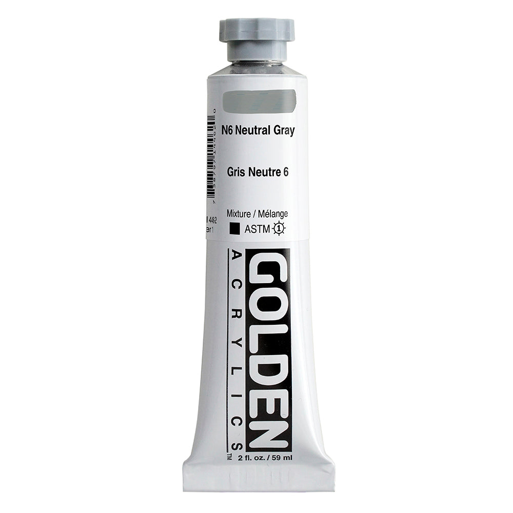 Golden Heavy Body Acrylfarbe N6 Neutral Grau 59 ml