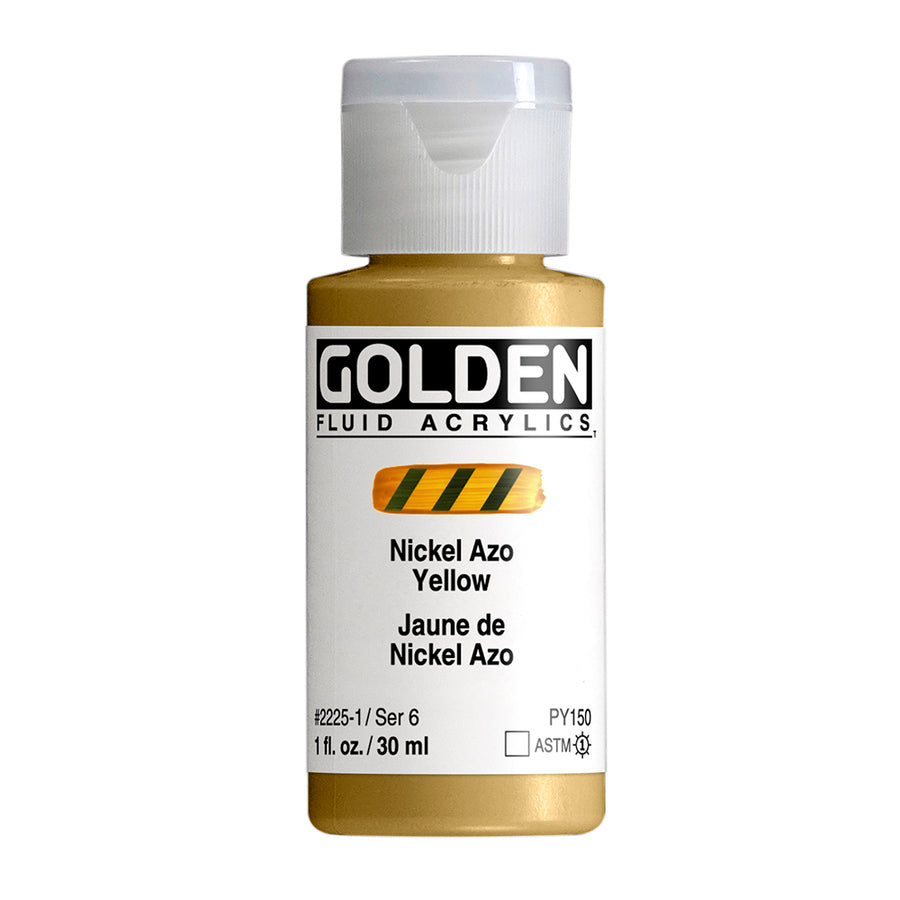 Golden Fluid Acrylfarbe Nickel Azogelb 30 ml