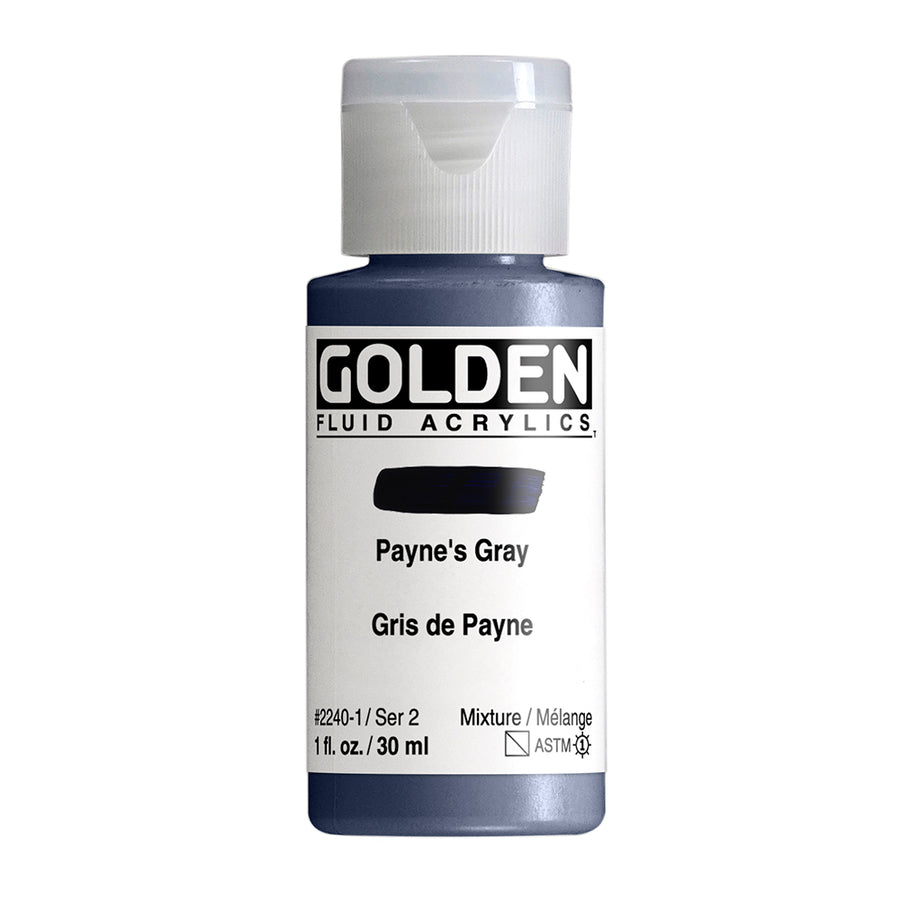 Golden Fluid Acrylfarbe Paynesgrau 30 ml