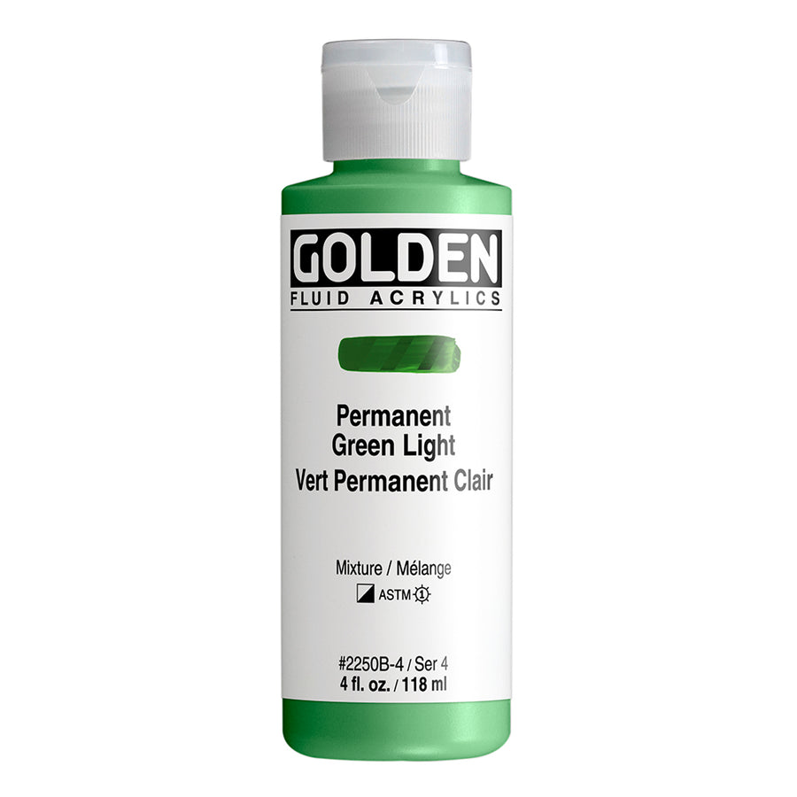 Golden Fluid Acrylfarbe Permanentgrun Hell 118 ml