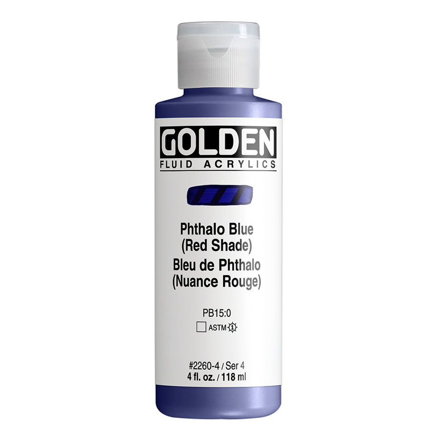 Golden Fluid Acrylfarbe Phthaloblau Rotton 118 ml