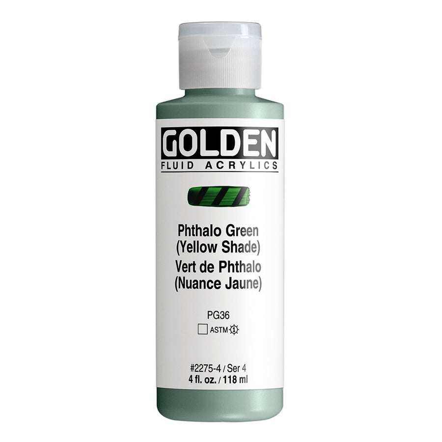 Golden Fluid Acrylfarbe Phthalogrun Gelbton 118 ml