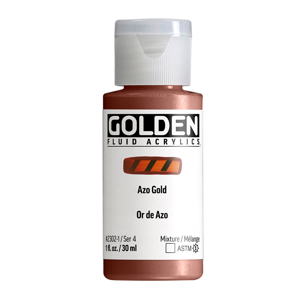 Golden Fluid Acrylfarbe Azo-Gold 30 ml