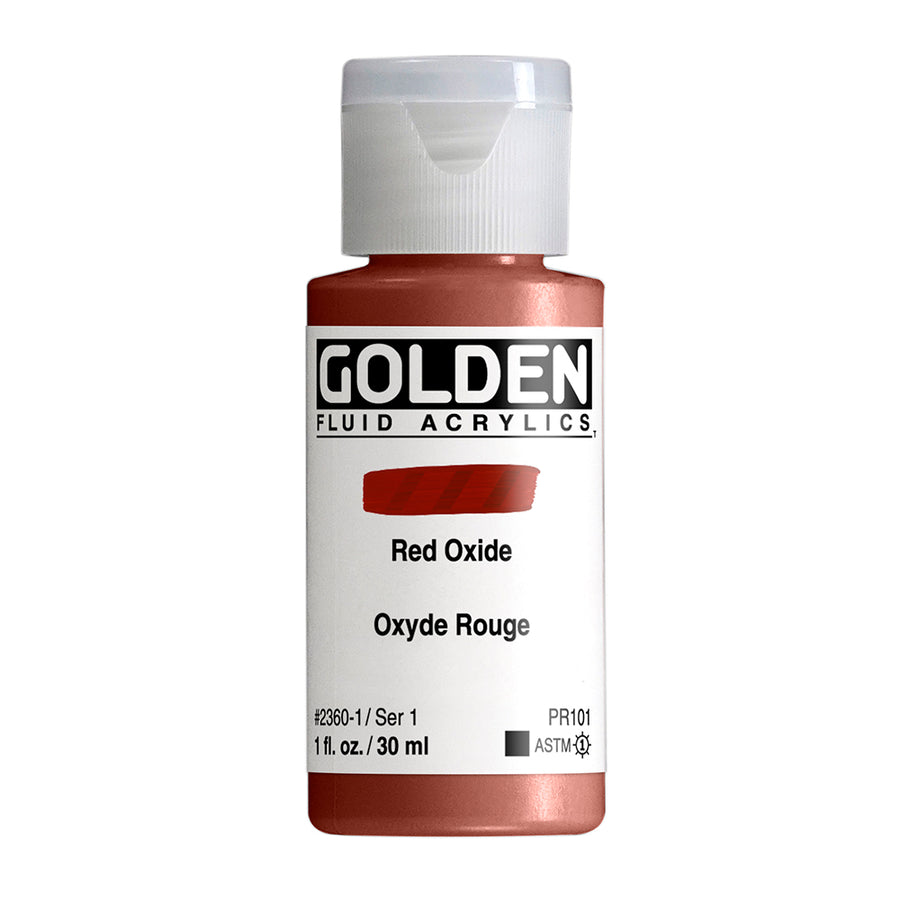 Golden Fluid Acrylfarbe Oxidrot 1 Fl. Oz./30 ml