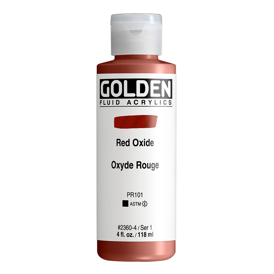 Golden Fluid Acrylfarbe Oxidrot 4 Fl. Oz./118 ml