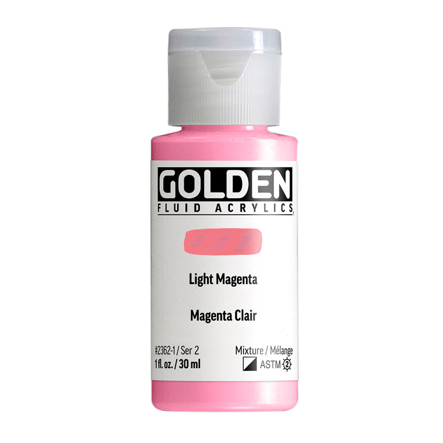 Golden Fluid Acrylfarbe Magenta Hell 30 ml