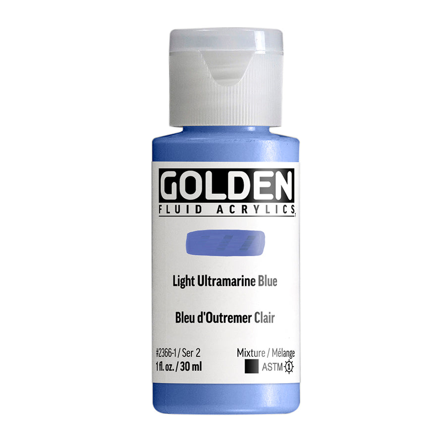 Golden Fluid Acrylfarbe Ultramarinblau Hell 30 ml