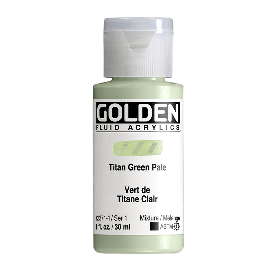 Golden Fluid Acrylfarbe Titan Grun Hell 30 ml