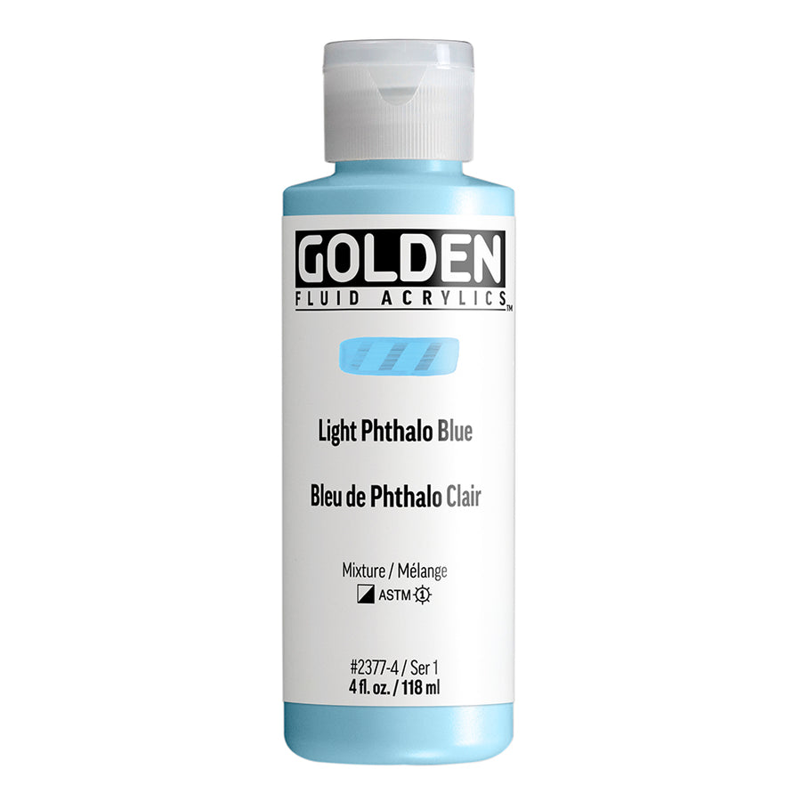 Golden Fluid Acrylfarbe Phthaloblau Hell 118 ml