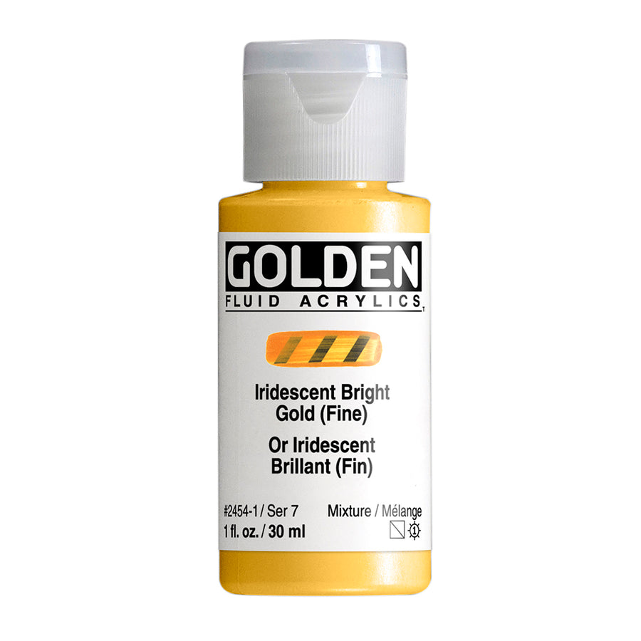 Golden Fluid Acrylfarbe Irisierende Glanzgold (fein) 30 ml