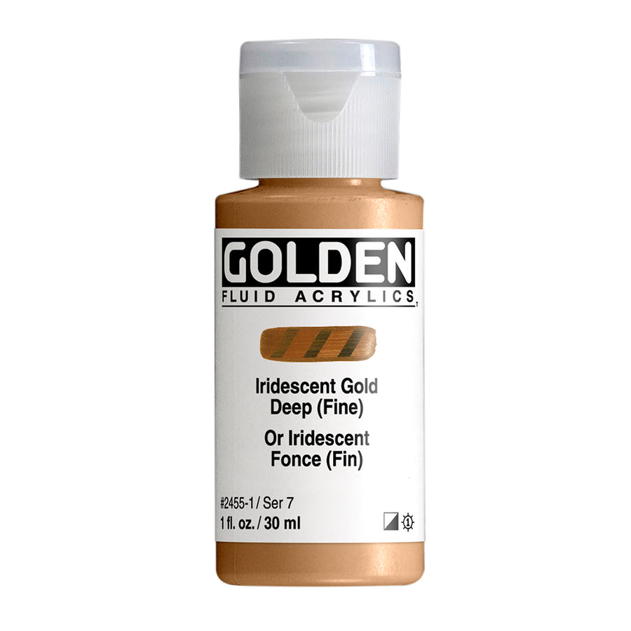 Golden Fluid Acrylfarbe Irisierende Tiefgold (fein) 30 ml