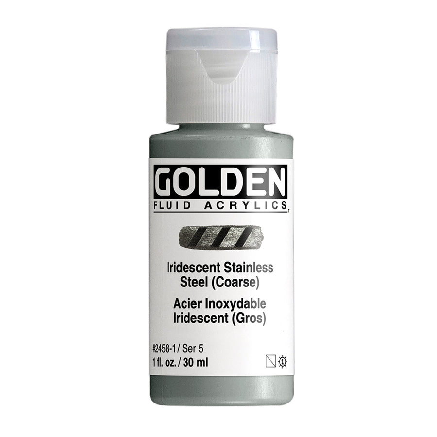 Golden Fluid Acrylfarbe Irisierende Edelstahl (Grob) 30m