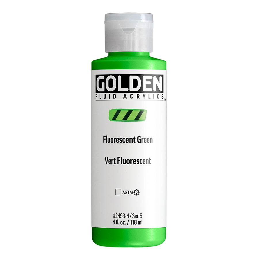 Golden Fluid Acrylfarbe Fluoreszierend Grun 118 ml