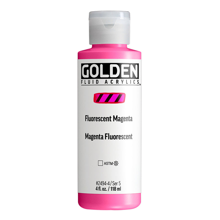 Golden Fluid Acrylfarbe Fluoreszierend Magenta118 ml