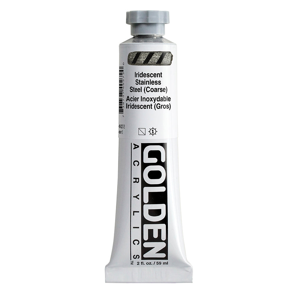 Golden Heavy Body Acrylfarbe Irisierend Edelstahl (Grob)59 ml