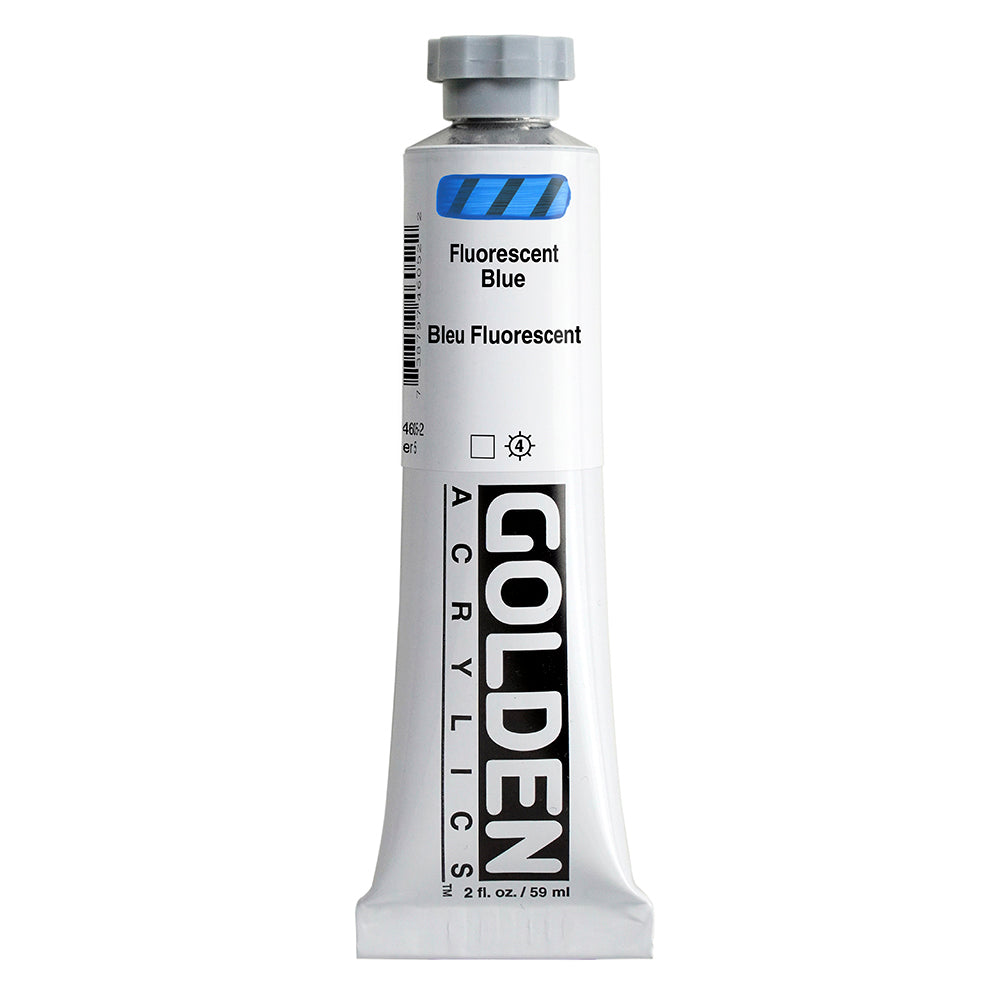 Golden Heavy Body Acrylfarbe Fluoreszierend Blau 59 ml
