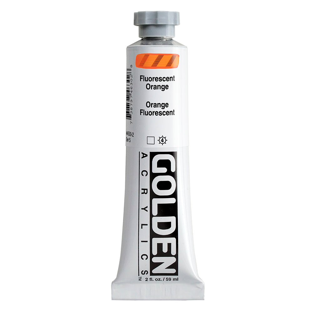 Golden Heavy Body Acrylfarbe Fluoreszierend Orange 59 ml