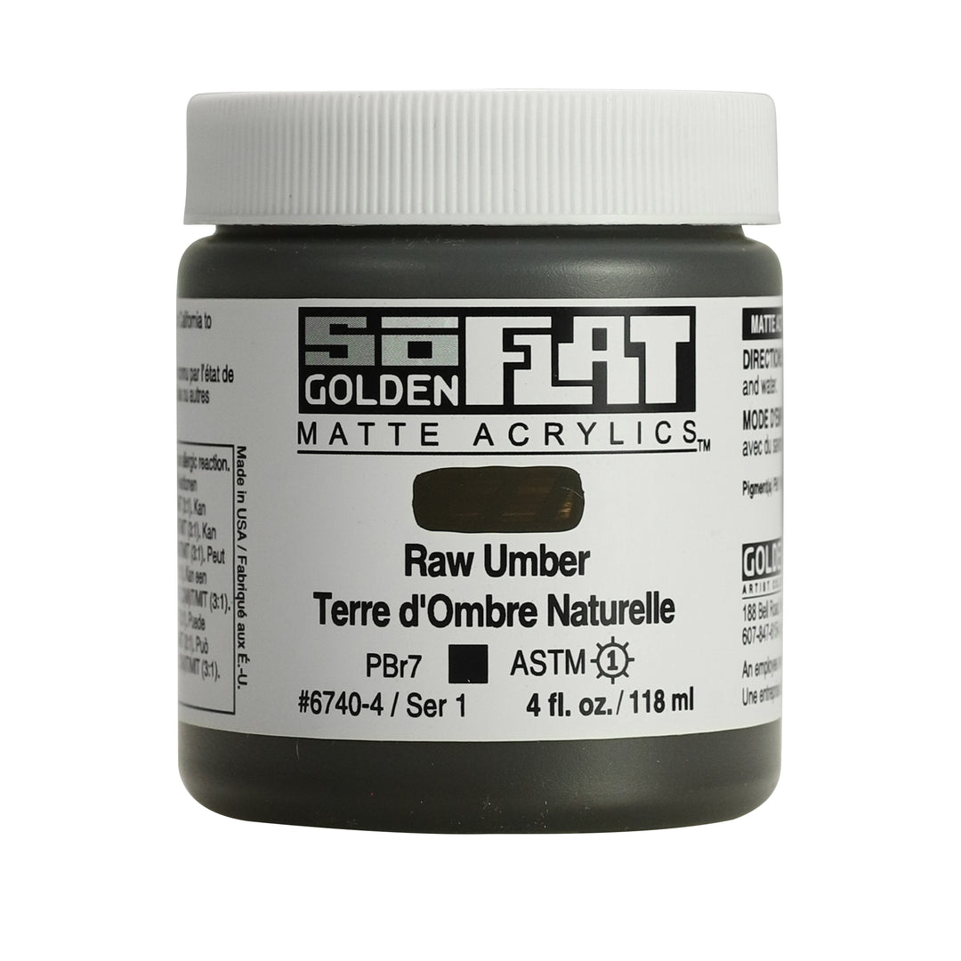 Golden SoFlat Acrylfarbe Umbra Natur 4 Oz. /118m