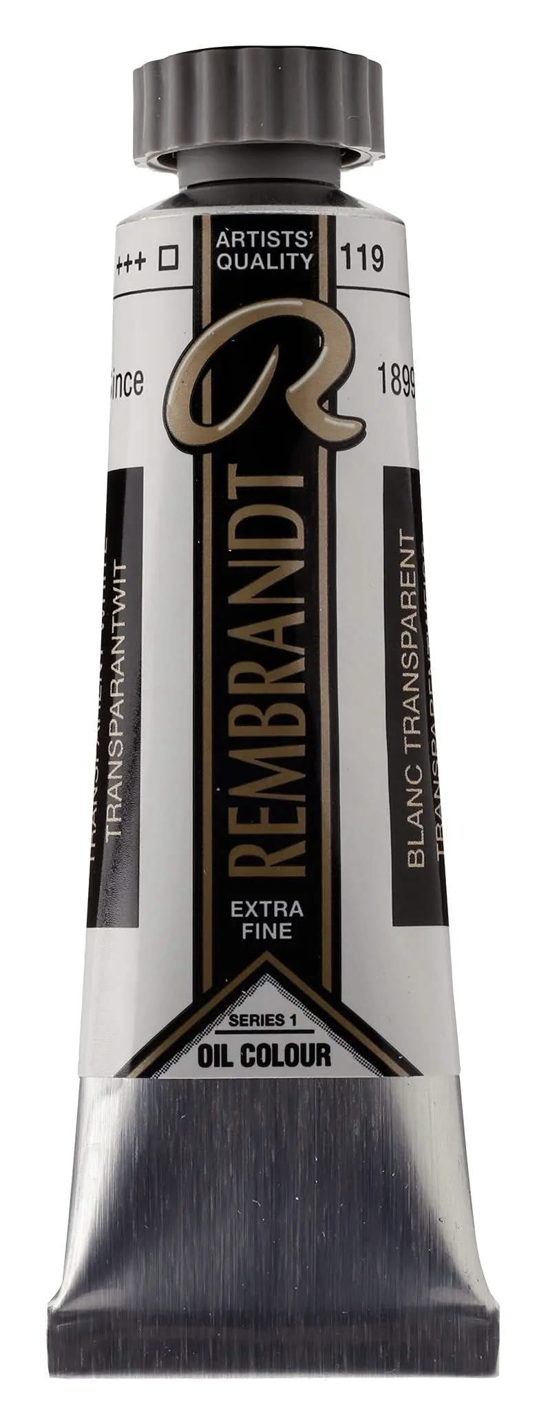 Rembrandt Ölfarbe Tube 15 ml Transparantweiß (Safloröl) 119 - Kidis Art