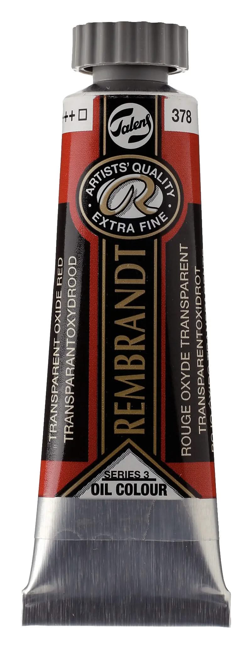 Rembrandt Ölfarbe Tube 15 ml Transparentoxidrot 378 - Kidis Art