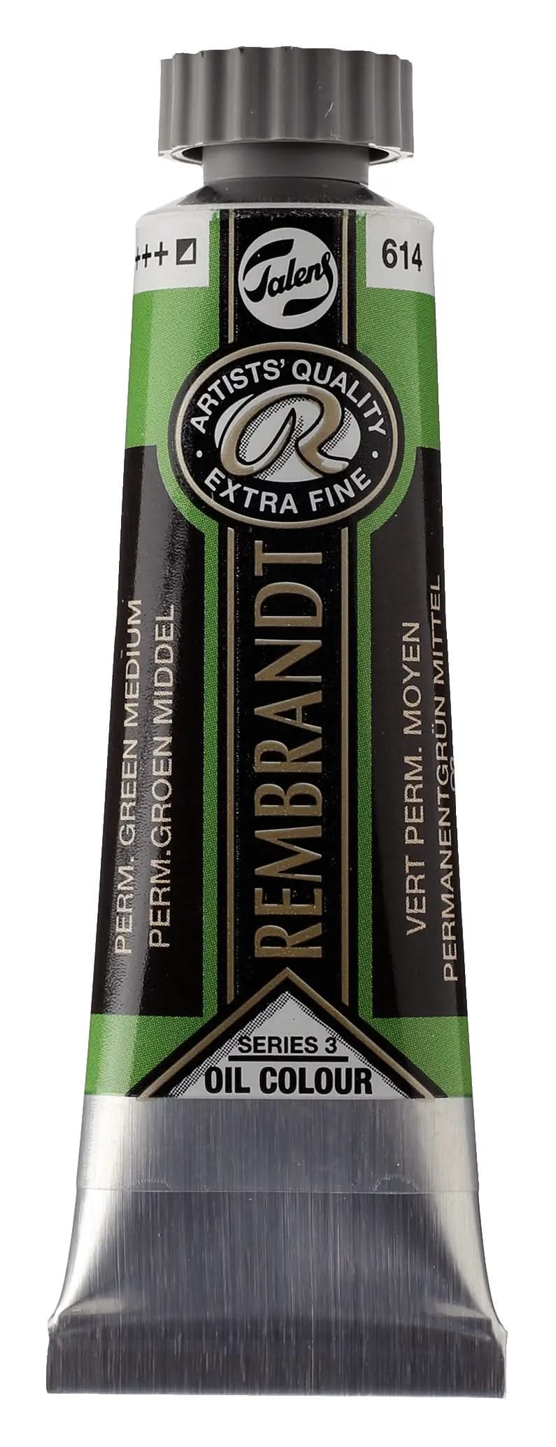 Rembrandt Ölfarbe Tube 15 ml Permanentgrün Mittel 614 - Kidis Art