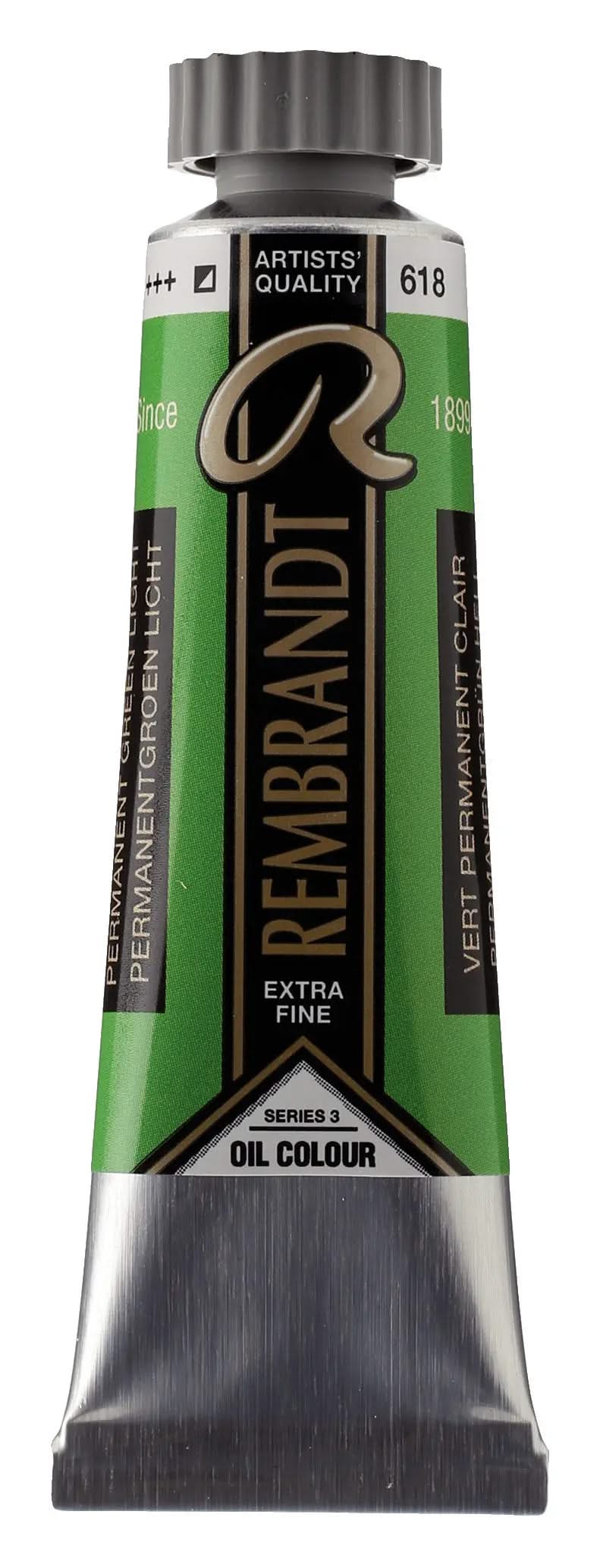 Rembrandt Ölfarbe Tube 15 ml Permanentgrün Hell 618 - Kidis Art