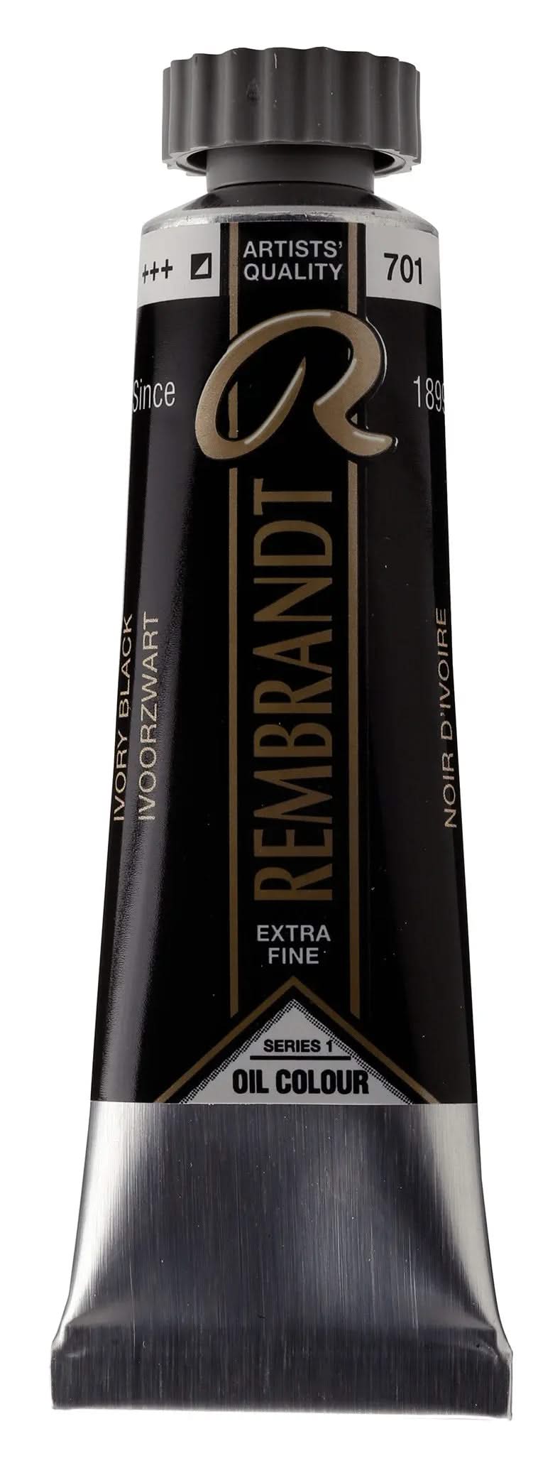 Rembrandt Ölfarbe Tube 15 ml Elfenbeinschwarz 701 - Kidis Art