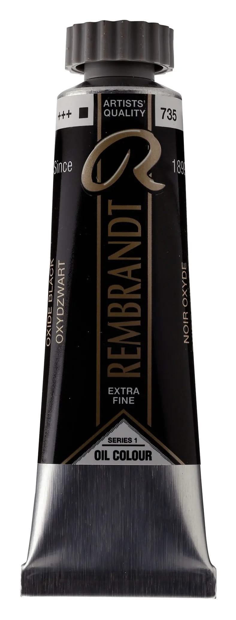 Rembrandt Ölfarbe Tube 15 ml Oxidschwarz 735 - Kidis Art
