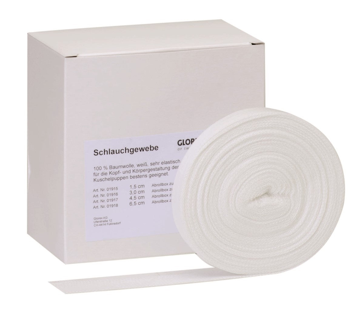 Schlauchgewebe 4,5 cm Abrollbox 20m