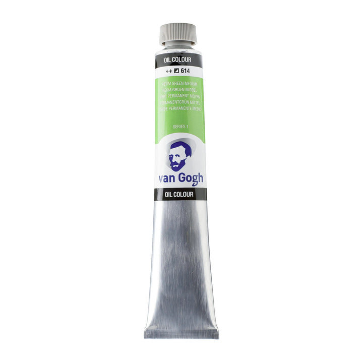 Van Gogh Ölfarbe Tube 200 ml Permanentgrün Mittel 614