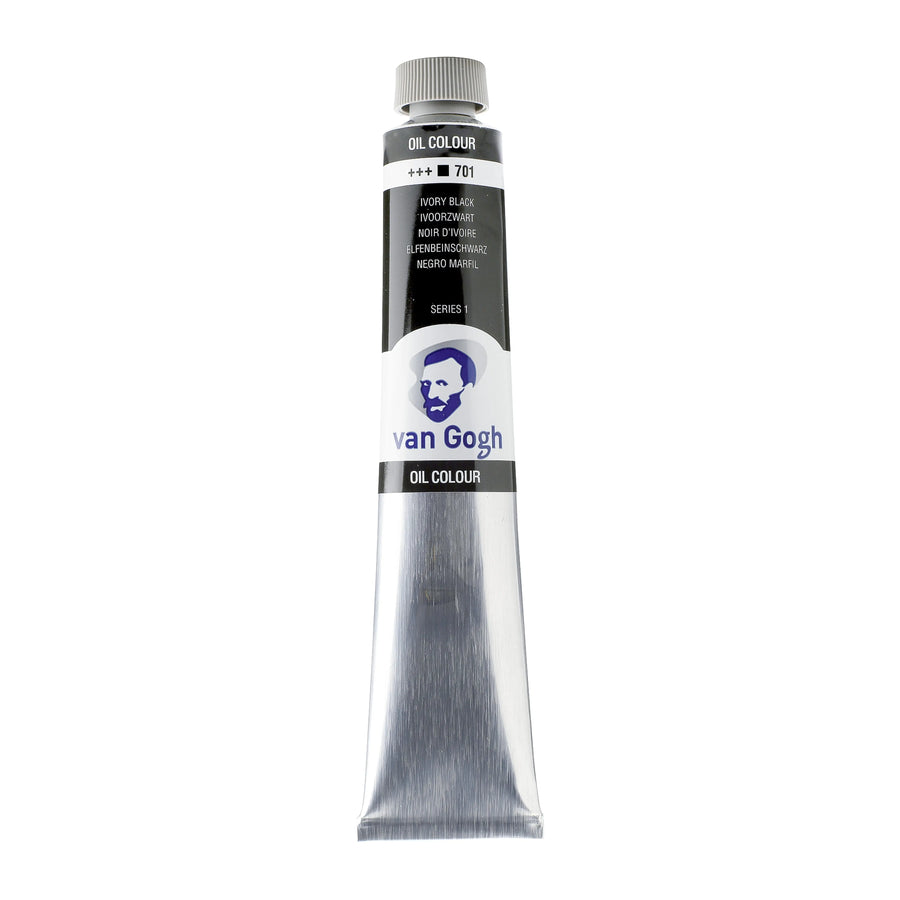 Van Gogh Ölfarbe Tube 200 ml Elfenbeinschwarz 701