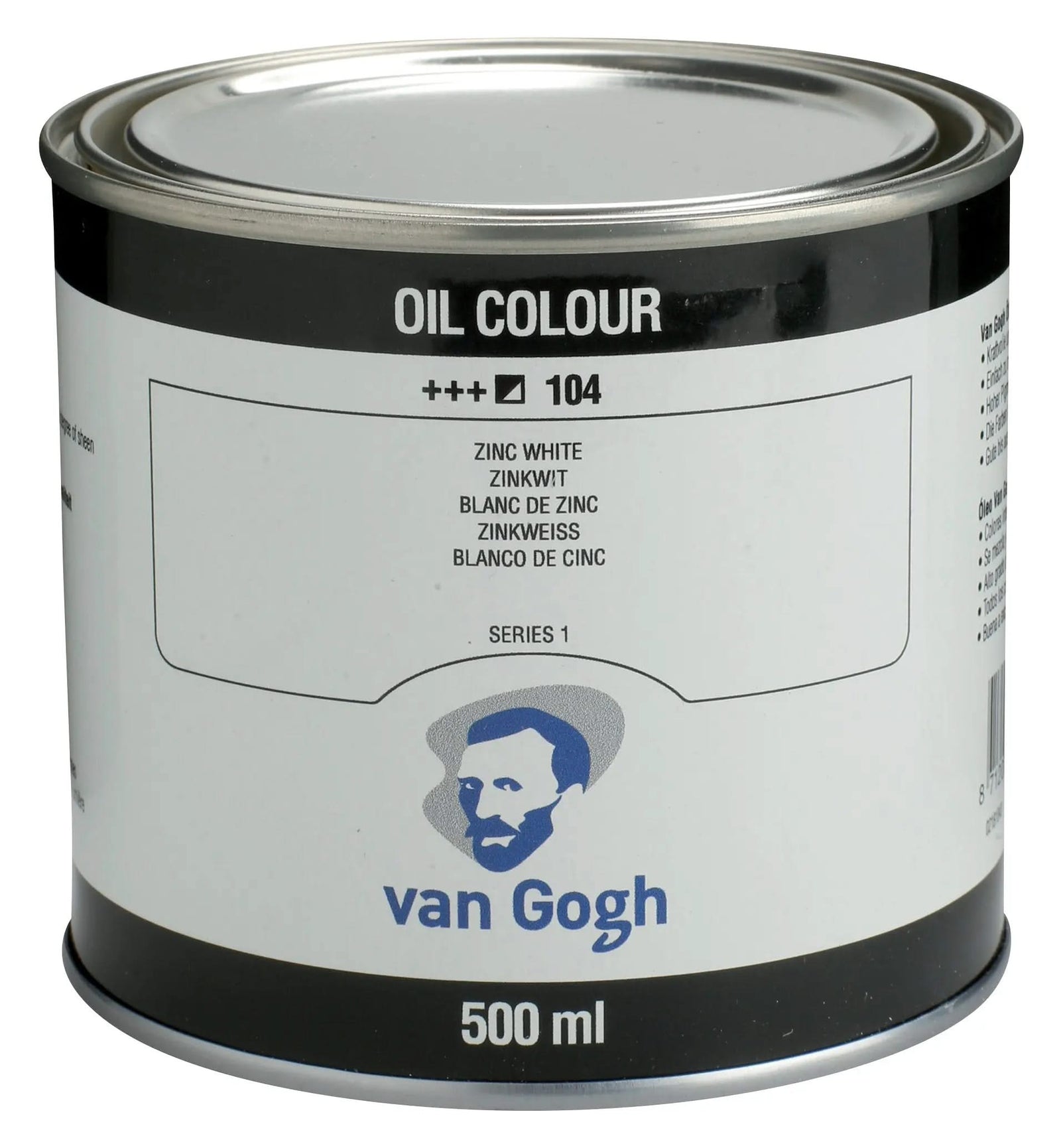 Van Gogh Ölfarbe Dose 500 ml Zinkweiß (Safloröl) 104 - Kidis Art