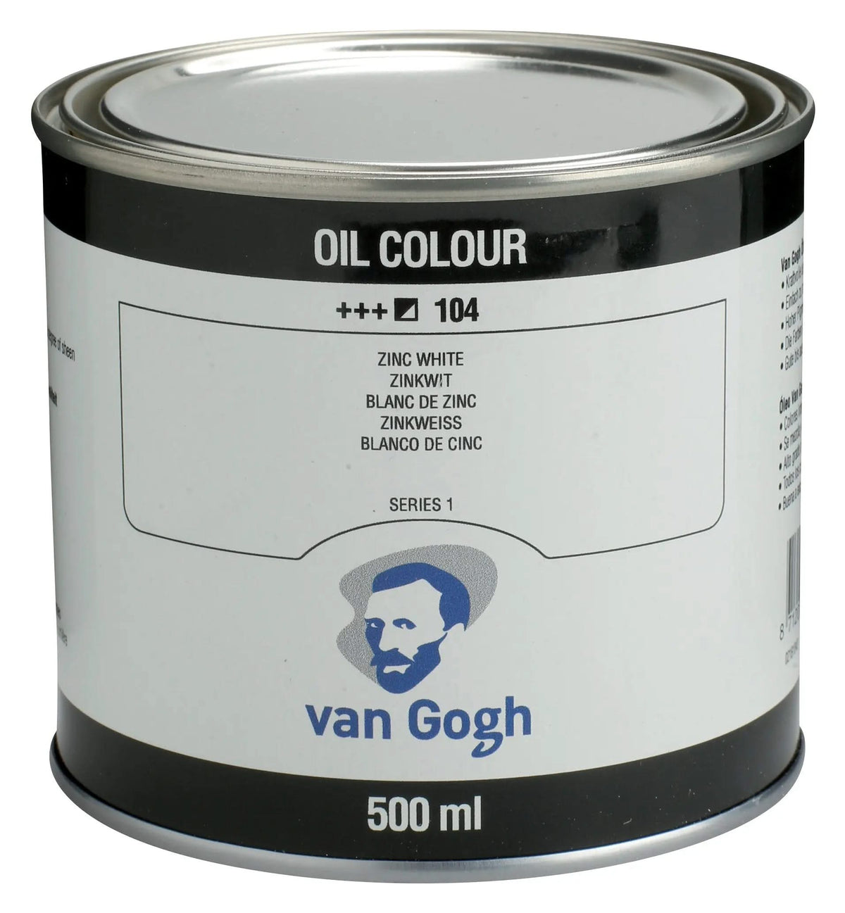 Van Gogh Ölfarbe Dose 500 ml Zinkweiß (Safloröl) 104 - Kidis Art