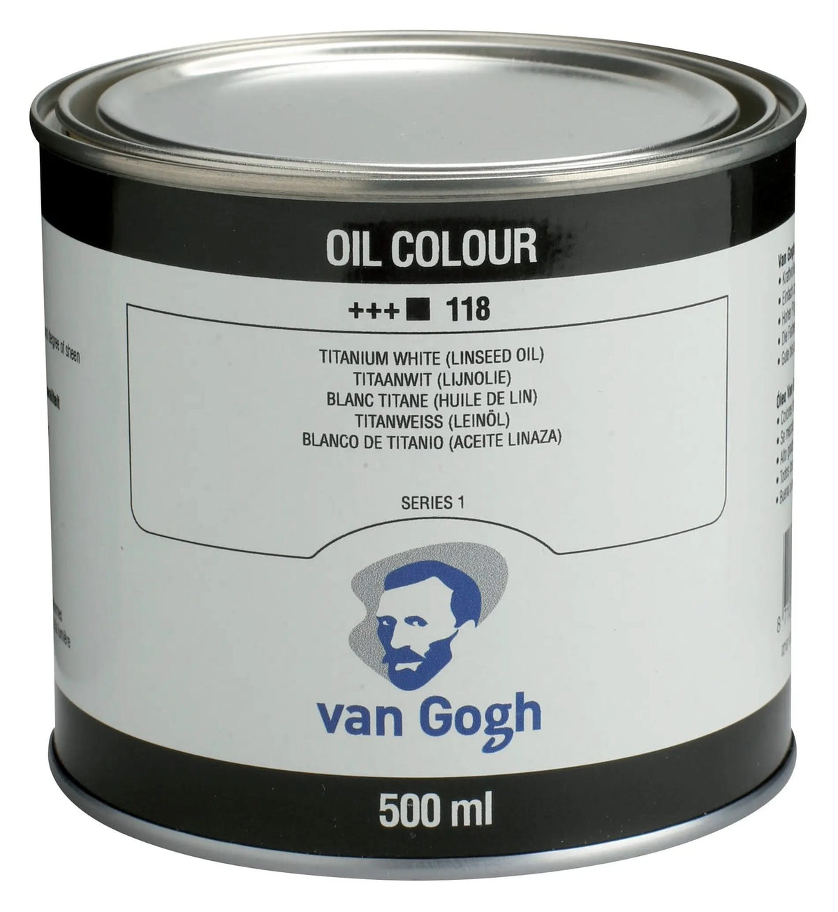 Van Gogh Ölfarbe Dose 500 ml Titanweiß (Leinöl) 118 - Kidis Art
