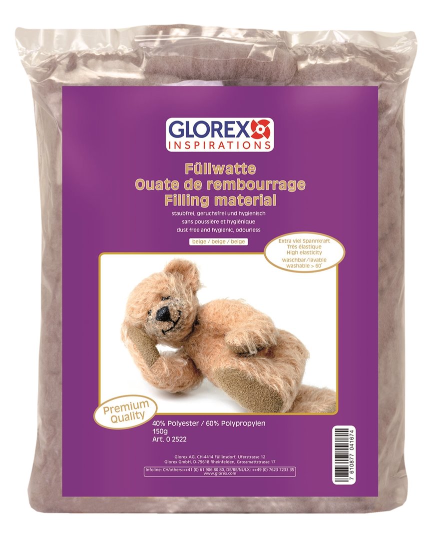 Füllwatte, braun / beige 150g