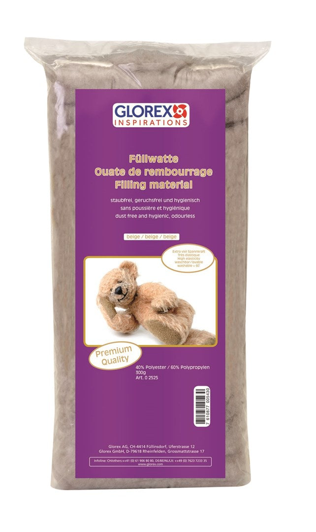 Füllwatte, braun / beige 300g