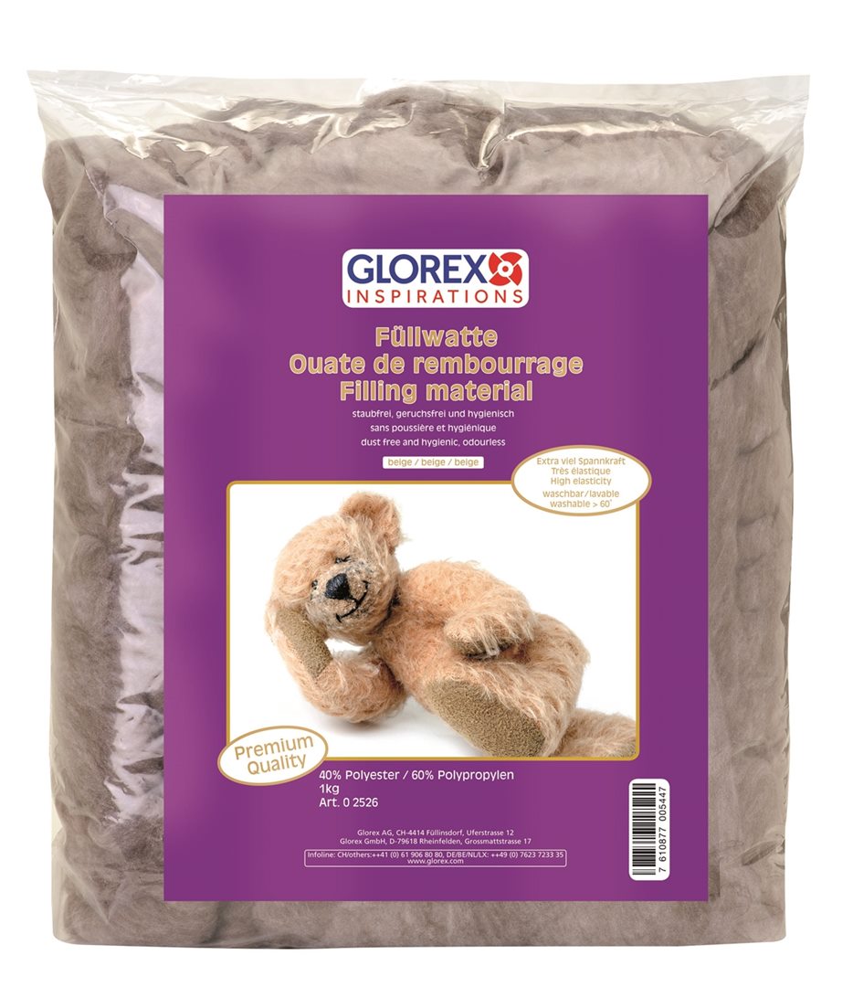 Füllwatte, braun / beige 1kg