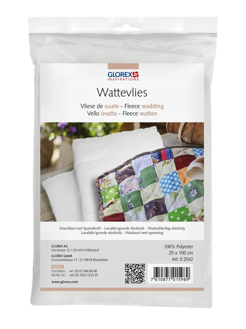 Wattevlies weiss 25x100cm ca. 250g/m2