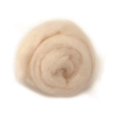 Schafwolle 50g weiß 100% natur