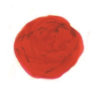 Schafwolle 50g rot 100% natur