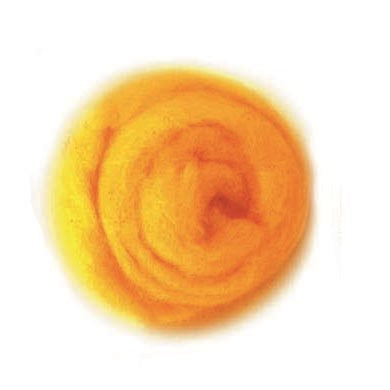 Schafwolle 50g gelb 100% natur