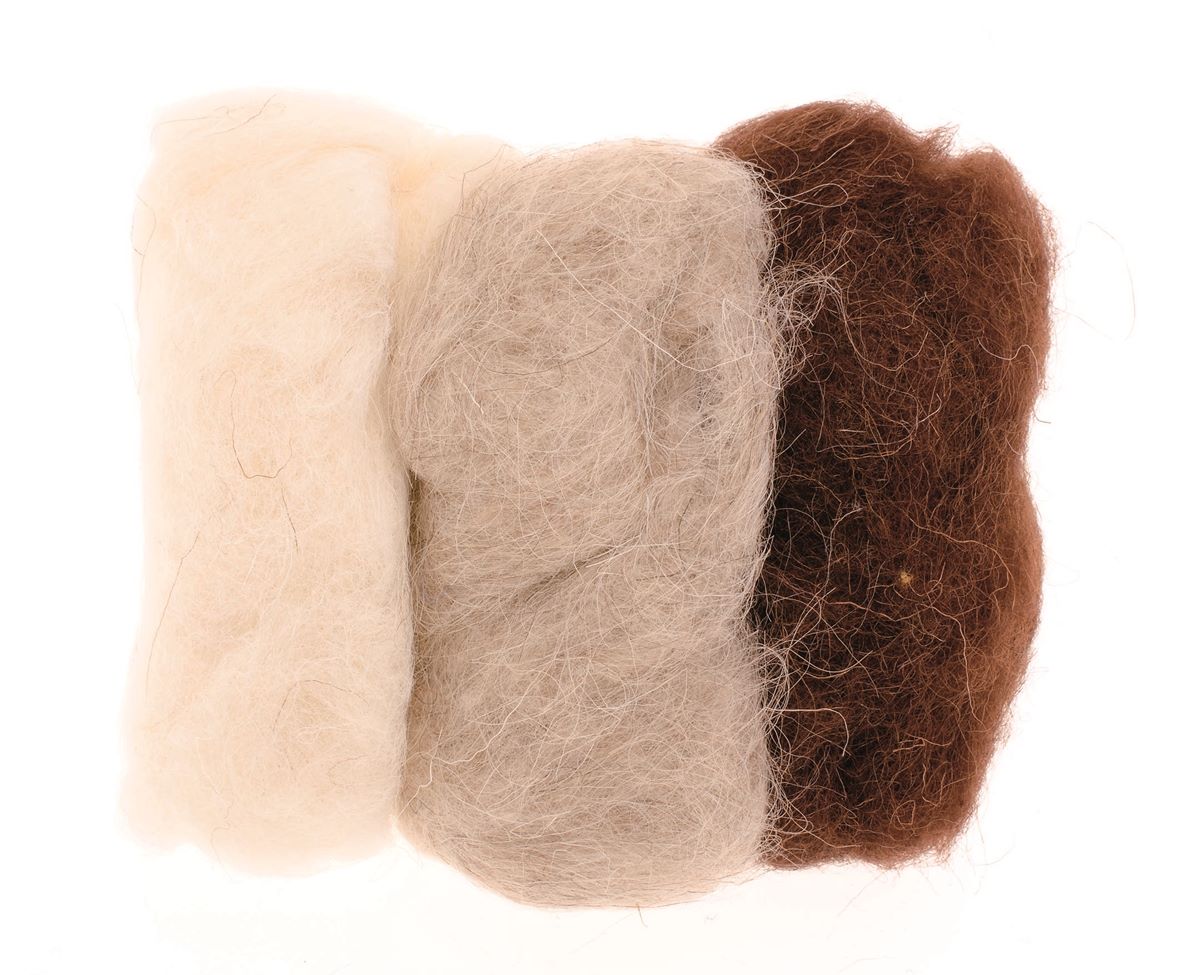 Schafwolle 3x10g natur-mix