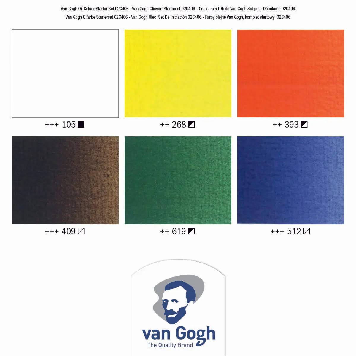 Van Gogh Starter-Set Ölfarben mit 6 Farben als 20 ml-Tube - Kidis Art