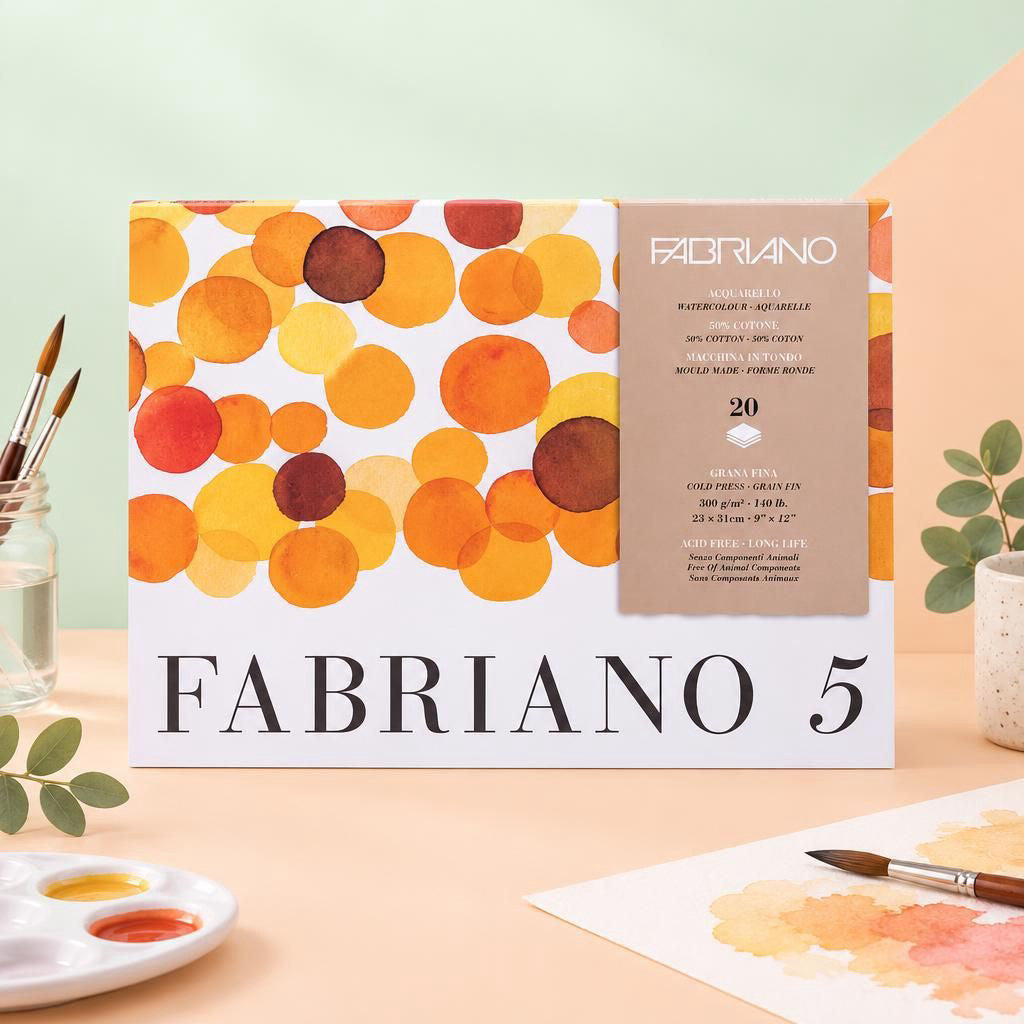 Generiert: [02f8c07f-a611-4ddf-9fac-5c308bddfcdd] Hauptbild – Fabriano 5 - Block - 26x36cm - 300g - 20 Blatt - rau