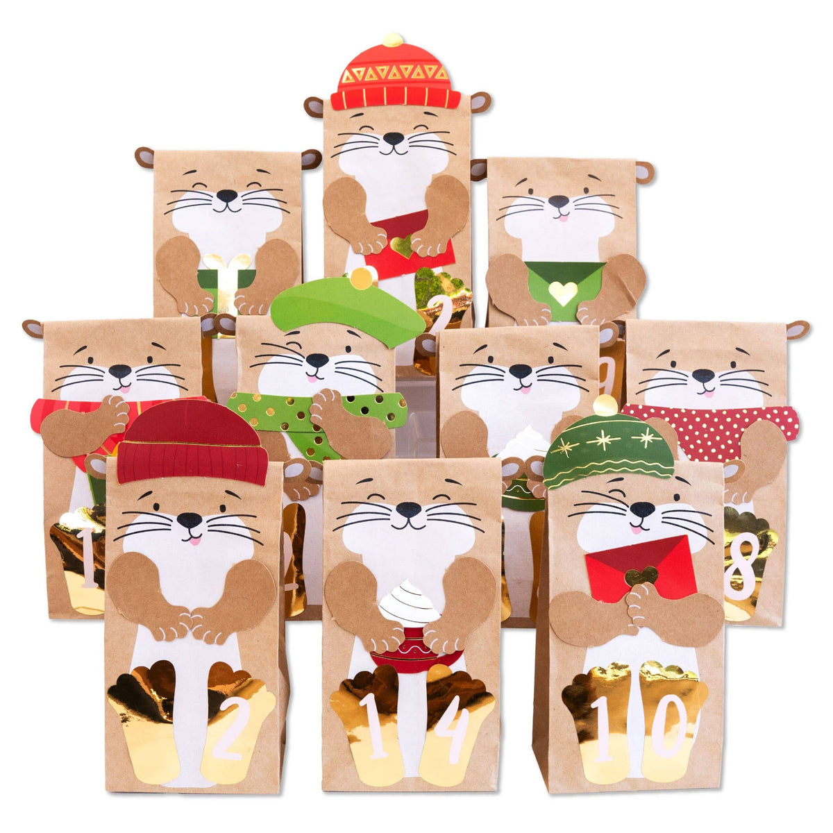 Adventskalender mit Stanzteilen - Otter
