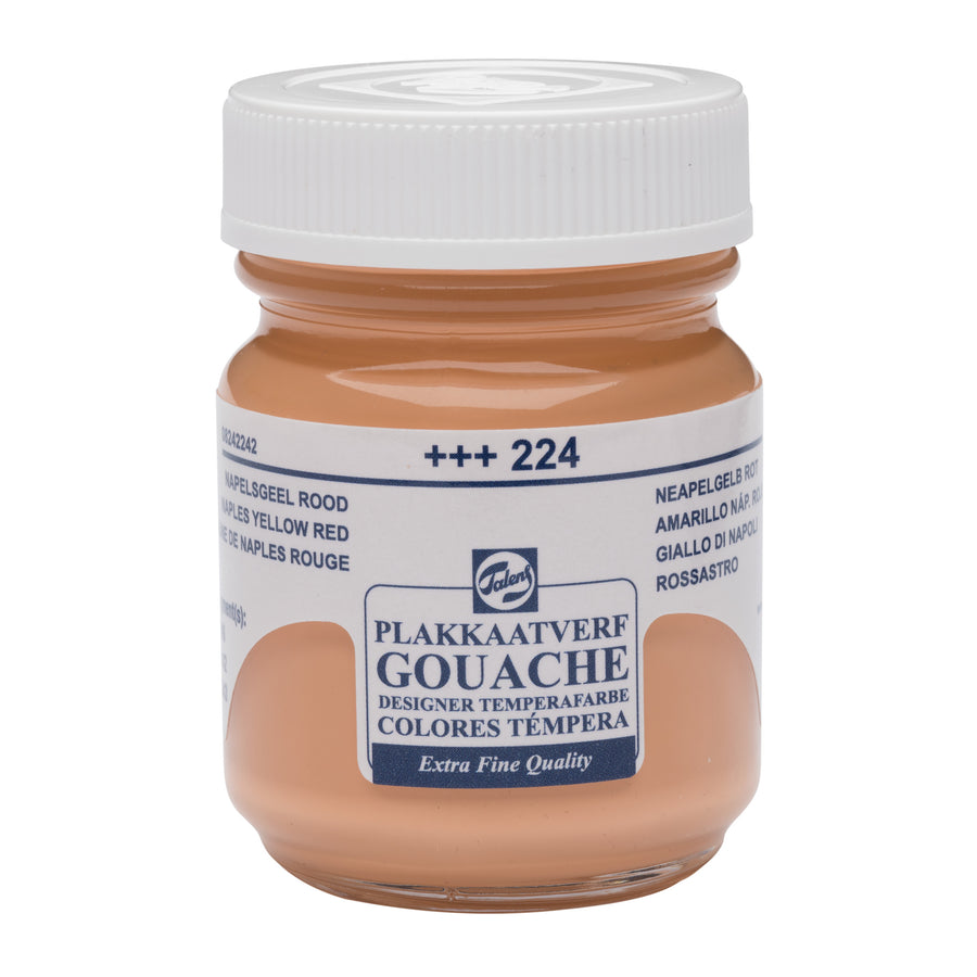 Talens Gouache Extra Fine Quality Flasche 50 ml Neapelgelb Rot 224