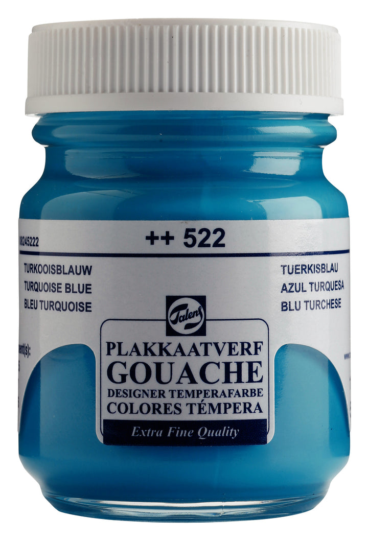 Talens Gouache Extra Fine Quality Flasche 50 ml Türkisblau 522